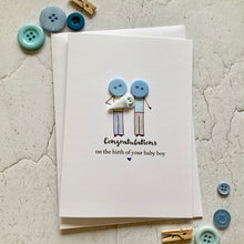 Load image into Gallery viewer, Congratulations on the birth of your Baby Boy Card