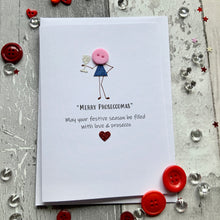 Load image into Gallery viewer, Merry Proseccomas Christmas Pack of Four Christmas Cards