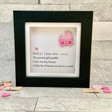 Load image into Gallery viewer, New Baby Girl Definition Mini Frame