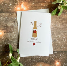 Load image into Gallery viewer, Rein-beer Christmas Card