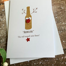 Load image into Gallery viewer, Rein-beer Christmas Card