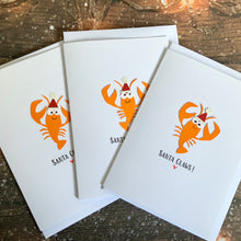 Load image into Gallery viewer, Santa Claws Lobster Card