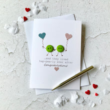 Load image into Gallery viewer, And they lived hap-pea-ly ever after Card