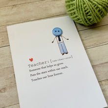 Load image into Gallery viewer, Teacher Definition Card
