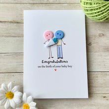 Load image into Gallery viewer, Congratulations on the birth of your Baby Boy Card