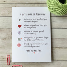 Load image into Gallery viewer, Handmade positive greeting card with uplifting message