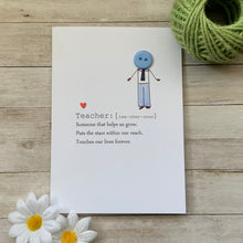 Load image into Gallery viewer, Teacher Definition Card