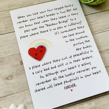 Load image into Gallery viewer, Rainbow Bridge Pet Loss Card