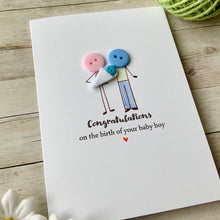 Load image into Gallery viewer, Congratulations on the birth of your Baby Boy Card