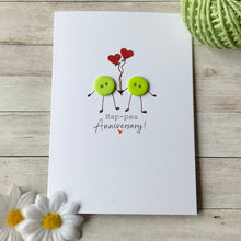 Load image into Gallery viewer, Hap-Pea Anniversary Card