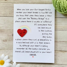 Load image into Gallery viewer, Rainbow Bridge Pet Loss Card