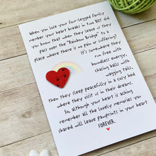 Load image into Gallery viewer, Rainbow Bridge Pet Loss Card