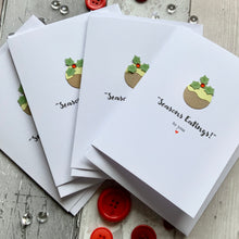 Load image into Gallery viewer, Seasons Eatings Pack of Four Christmas Cards