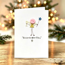 Load image into Gallery viewer, Christmas Wine Fairy Card
