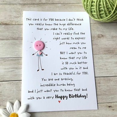 Incredible Human Being Birthday Card