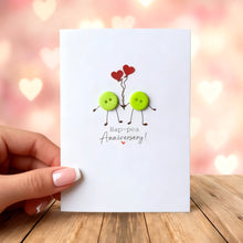 Load image into Gallery viewer, Cute Anniversary Card for Couple – Hap-Pea Anniversary