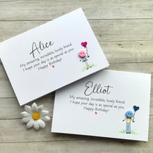 Load image into Gallery viewer, Personalised Lovely Friend Birthday Card | Handmade UK Card