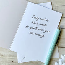 Load image into Gallery viewer, Inside of Handmade Thinking of You Card with Blank Space