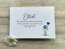 Load image into Gallery viewer, Personalised Lovely Friend Birthday Card | Handmade UK Card