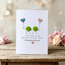 Load image into Gallery viewer, And they lived hap-pea-ly ever after Card