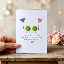 Load image into Gallery viewer, And they lived hap-pea-ly ever after Card