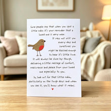 Load image into Gallery viewer, A Little Robin Sympathy Card, Thinking Of You, Bereavement Card