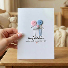 Load image into Gallery viewer, Congratulations on the birth of your Baby Girl Card