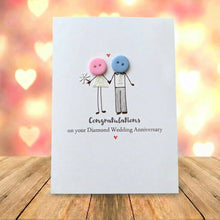 Load image into Gallery viewer, Congratulations on your Diamond Wedding Anniversary Card