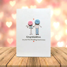 Load image into Gallery viewer, Congratulations on your First Wedding Anniversary Card