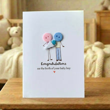 Load image into Gallery viewer, Congratulations on the birth of your Baby Boy Card