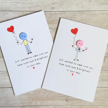 Load image into Gallery viewer, Sending Love and Brightness Card, Thinking of You Card, Friendship Support Card, Encouragement Card, Just Because Card