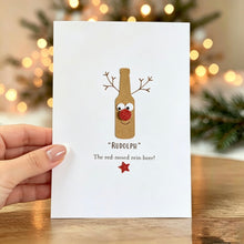 Load image into Gallery viewer, Rein-beer Christmas Card