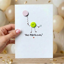 Load image into Gallery viewer, Hap-Pea  Birthday Card