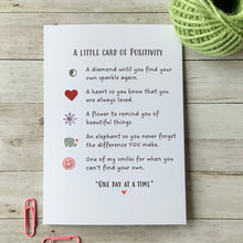 Load image into Gallery viewer, A Little Card Of Positivity Handmade Positive Greeting &amp; Encouragement Card