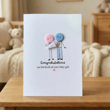 Load image into Gallery viewer, Congratulations on the birth of your Baby Girl Card