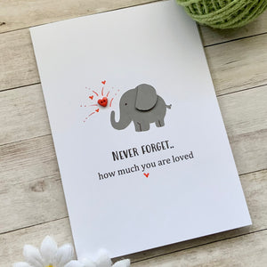 Never Forget How Much You Are Loved Card
