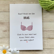 Load image into Gallery viewer, Good Friends Are Like Bras Pack of Four Cards