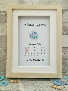 Baby Date Button Frame
