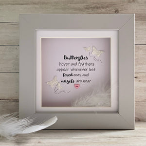 Butterflies Hover & Feathers Appear Mini Frame