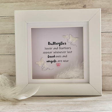 Butterflies Hover & Feathers Appear Mini Frame