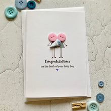 Load image into Gallery viewer, Congratulations on the birth of your Baby Boy Card