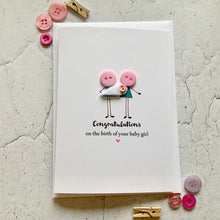 Load image into Gallery viewer, Congratulations on the birth of your Baby Girl Card
