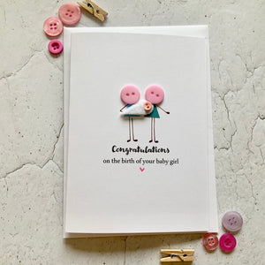 Congratulations on the birth of your Baby Girl Card
