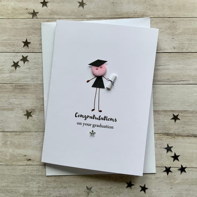 Button Graduation Card - Personalised