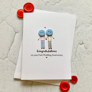Congratulations on your First Wedding Anniversary Card