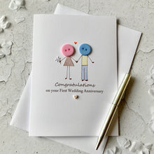 Load image into Gallery viewer, First Wedding Anniversary Card- Personalised