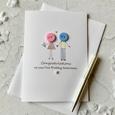 First Wedding Anniversary Card- Personalised