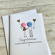 Load image into Gallery viewer, Congratulations on your Golden Wedding Anniversary Card