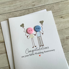 Load image into Gallery viewer, Congratulations on your Silver Wedding Anniversary Card
