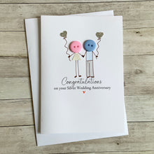 Load image into Gallery viewer, Congratulations on your Silver Wedding Anniversary Card